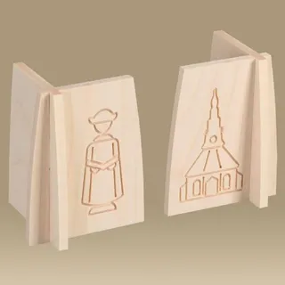 Tischdekoration Schwibbogenunterbau mit Engel & Bergmann Motiv Höhe 11,5cm