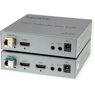 Roline KVM Verlängerung über LWL, HDMI 4K, USB, 20 km