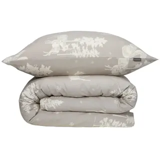 SCHIESSER Nordic Winterprint Greige 135 x 200 cm + 80 x 80 cm