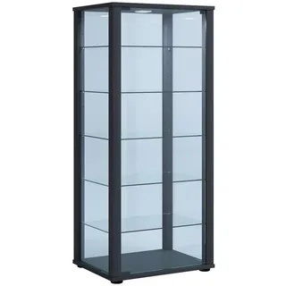 VCM Vitrine Kavisa L 50 x 38 x 115 cm Schwarz