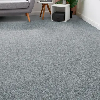 Andiamo Teppichboden »Invita, Nadelvlies, Made in Belgium« rechteckig 5 mm Höhe melierte Optik, Breite 200 cm oder 400 cm, robust & strapazierfähig, grau