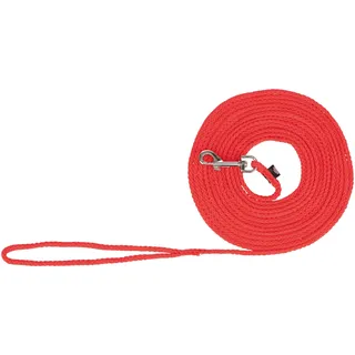 TRIXIE Schleppleine S–M, 10 m ø 5 mm in rot - Lange Hundeleine für Training und Outdoor - für kleine bis mittelgroße Hunde - 19763