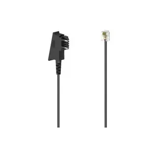 Hama Telefon (analog) Anschlusskabel [1x TST-Stecker - 1x RJ12-Stecker 6p6c] Schwarz