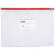 DONAU 1798001PL-00 Reißverschlussbeutel/Reißverschlusstasche, PVC, A4, transparent