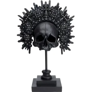 Kare DESIGN Deko-Objekt King Skull Polyresin Schwarz