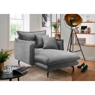 Loveseat HOME AFFAIRE "LAVA Mega Ohrenbacken Sessel, modern & elegant, aktuelle Kissenoptik", silber, türkis, B:111cm H:101cm T:167cm, Sessel, Loveseat