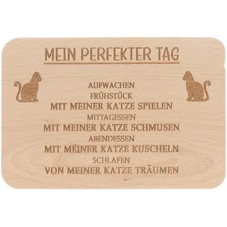Spruchreif · Frühstücksbrettchen Katze · Brotzeitbrett mit Gravur · Geschenke für Katzenbesitzer · Geschenk Herrchen Frauchen