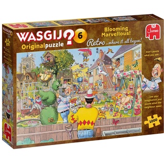 JUMBO Spiele Wasgij Retro Original 6 Blühende Pracht, 1000 Teile