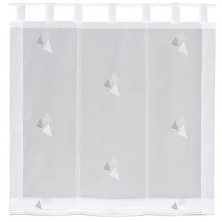 Bändchenrollo , Grau, Weiß , Textil , Graphik , 80x170 cm , Heimtextilien, Vorhänge, Rollos, Rollos