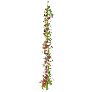Künstliche Blütengirlande 150 cm Kunstblume Margerite Gänseblümchen Ranke Floristik Floristenbedarf Tischdeko Hochzeit Wanddeko Girlande Deko AST Basteln Hängende Rebe Hochzeit Party Garten Festival