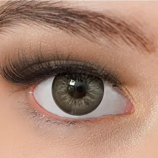 Kontaktlinsen braun ohne Stärke stark deckend Charmiga Secret Light Brown | Farbige natürliche Jahreslinsen 2 Stück + Behälter, weiche Farblinsen hellbraun 0.00 Dioptrien 14.20 mm