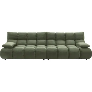 4-Sitzer HOME AFFAIRE "Cozy Bubble, mit klappbaren Armlehnen, Breite 290cm", turtle, B:290cm H:85cm T:108cm, Sofas, 4-Sitzer, mit eleganter Steppung, Rundumbezug & weicher Polsterung