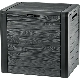 Aufbewahrungsbox Garten - Kissenbox – Garten Aufbewahrungskiste - Gartenkissenbox - Mit Deckel - Wasserdicht – 140 Liter Inhalt - 58,5 x 46 x 55 Cm - Gartenbox – Kunststoff – Schwarz - Schwarz
