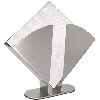 Niciksty Serviettenhalter Für Tische, Moderner Serviettenhalter aus Edelstahl in Silber Für Küchenarbeitsplatten, Esstisch, Restaurants