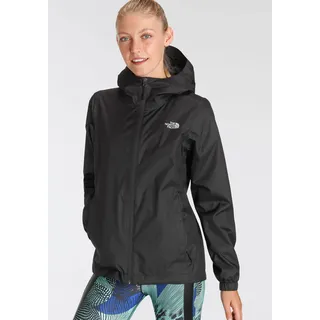Regenjacke THE NORTH FACE "QUEST", Damen, Gr. XXL (44), schwarz, Obermaterial: 100% Polyester. Futter: 100% Polyester, hoch geschlossener Ausschnitt, mit Gummizug, Jacken Regenjacke, mit verstellbarer Kapuze, mit Cinch-Stopper am Saum, atmungsaktiv