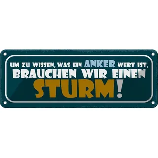 vianmo Blechschild 27x10cm Was Anker Wert Brauchen Sturm Deko Geschenk