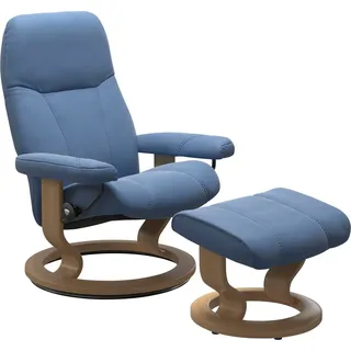 Stressless Stressless® Fußhocker »Consul« mit Classic Base, Gestell Eiche, blau