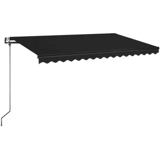 vidaXL Automatische Markise mit LED & Windsensor 450x350 cm Anthrazit - Grau