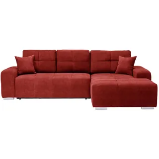 Carryhome Ecksofa , Rot , Textil , Uni , Füllung: Schaumstoff,Schaumstoff , Ottomane rechts, L-Form , 280x194 cm , Stoffauswahl, Liegefunktion, seitenverkehrt erhältlich, Rücken echt , Wohnzimmer, Sofas & Couches, Wohnlandschaften, Ecksofas