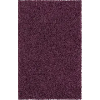 Myflair Möbel & Accessoires Hochflor-Teppich »Shaggy Shag«, rechteckig, 38 mm Höhe, gewebt, Uni Farben, ideal im Wohnzimmer & Schlafzimmer Myflair Möbel & Accessoires aubergine/lila B: 152 cm   1 St.