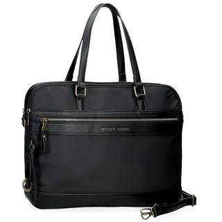 Pepe Jeans Joumma Bags Morgan Casual Tagesrucksack, Reisetaschen, beige und schwarz, Kunstleder für Damen, Schwarz, Talla única, Koffer