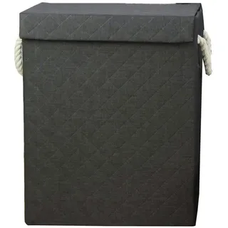 Landscape Regalkorb , Dunkelgrau , Textil , 40 l , rechteckig , 44x50 cm , faltbar, Innenfutter , Ordnen & Aufbewahren, Dekoboxen & Aufbewahrungsboxen, Regalboxen & Stehsammler