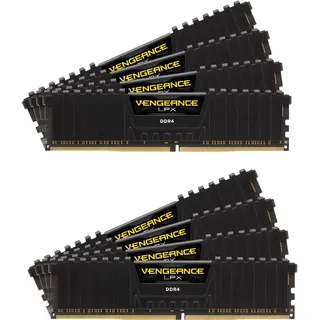 Vengeance LPX schwarz DIMM Kit 256GB, DDR4-2666, CL16-18-18-35 (CMK256GX4M8A2666C16)