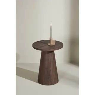 venture home "Lanzo, kompakter runder Beistelltisch, schlicht & elegant, Ø 35 cm", Ablagetisch, MDF, rund, leicht, kompakt, vielseitig, modern, mokka, mokka, mokka),