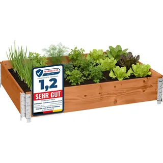 Garronda Holzaufsatzrahmen für Palette Aufbewahrungskiste aus Holz Hochbeete Holzkiste Braun - Braun