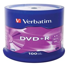 Verbatim 43551 DVD+R Rohling 4.7GB 100 St. Spindel, 100 Stück