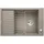 Spüle eckig 1 Becken links Silgranit tartufo Drehknopfventil 780 x 500 mm