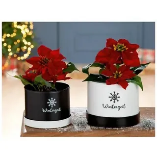 Gilde Winterzeit Ø 13 x 13 cm Edelstahl