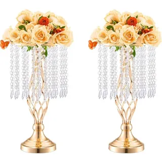 20x 43 cm Gold Blumenständer - Moderne Blumenvase - Hochzeitsdekoration - Stilvolle Vasen