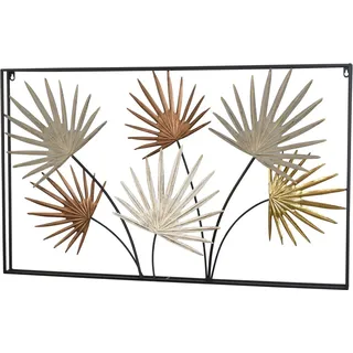 Hofmann Living And More HOFMANN LIVING AND MORE, Wanddekoobjekt »Wanddekoration« farbige Blätte mit Metallrahmen,