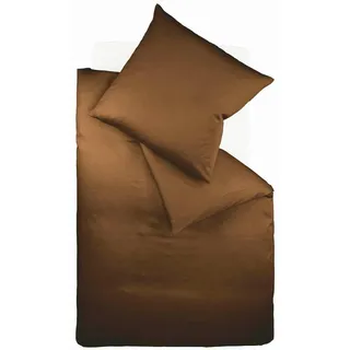 FLEURESSE Mako-Satin Dunkelbraun 155 x 200 cm + 2 x 80 x 80 cm