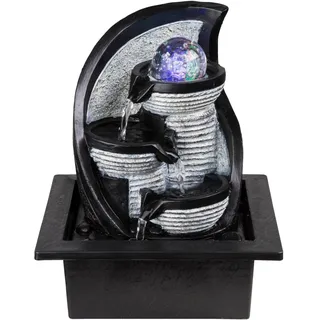 GLOBO LED-Brunnen Albert Kunststoff Grau