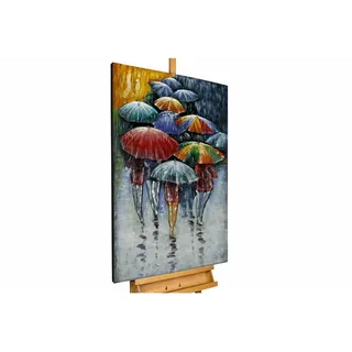 Kunstloft Metallbild Bunt 50/100 cm , Multicolor , Metall , 3.5x100 cm , Bilder & Rahmen, Bilder, Holz & Metallbilder