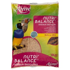 Aime Nahrung für exotische Vögel, NUTRI'Balance, Mahlzeit für exotische Vögel, 3 kg Beutel