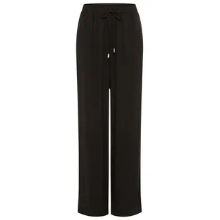 Boss ORANGE Stoffhose »Tane Premium Damenmode« mit Logo-Jacquard, schwarz