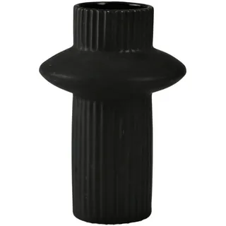 AM Design Tischvase »Blumenvase mit kunstvoller Ausbuchtung« Dekovase aus Keramik, Höhe ca. 17,50 cm, schwarz