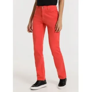 Lois Jeans für Damen. 201042342 Gerade Hose - Shorts 5 Taschen rot (29), Lässig, Baumwolle