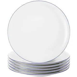 SELTMANN WEIDEN Frühstücksteller Compact Blaurand 19,3 cm blau/weiß 6er Set