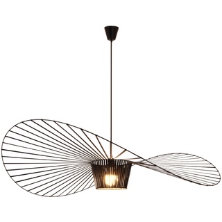 CHNB® Vertigo Lampe Schwarz 80CM Modern Vintage Pendelleuchte Hängend Hängelampe Geeignet FüR Esstisch Wohnzimmer Schlafzimmer Kronleuchter Lampen (Φ 80 CM)