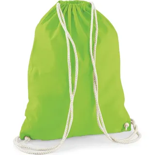 Westford Mill W110 | Baumwoll Gymsac / Turnbeutel | 37 x 46 cm - Farbe: Lime Green - Größe: 37 x 46 cm - Grün