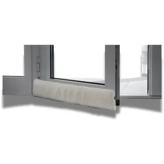 K & N Zugluftstopper für Türen 90 cm, Natur - 100% Schurwolle - Windstopper - Luftzugstopper - Durchzugstopper