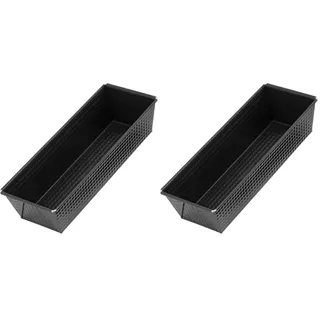 Zenker Kastenform, Königskuchenform mit Antihaftbeschichtung, hochwertige Backform in schwarz (Kuchenform: ca. 305x115x70 mm), Menge: 1 Stück (Packung mit 2)
