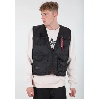Blouson ALPHA INDUSTRIES "Utility Vest", Herren, Gr. S/M, schwarz, Obermaterial: 100% Nylon. Futter: 100% Polyester, Jacken Blouson
