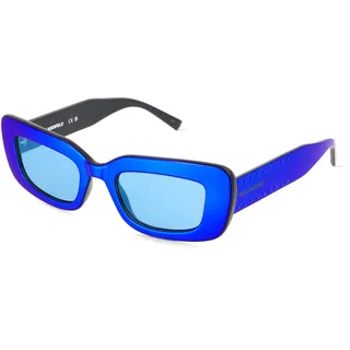 Karl Lagerfeld KL6164S Damen-Sonnenbrille Vollrand Quadratisch Kunststoff-Gestell, blau