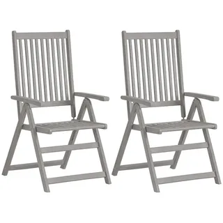 vidaXL Hochlehner Gartenstuhl 69 x 69 x 110 cm braun 4 St.