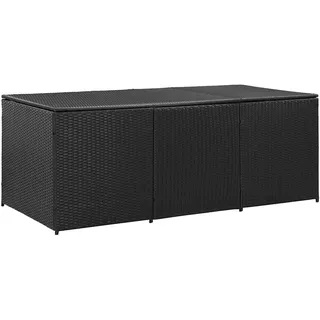 vidaXL Gartenbox Poly Rattan 180 x 90 x 70 cm Schwarz